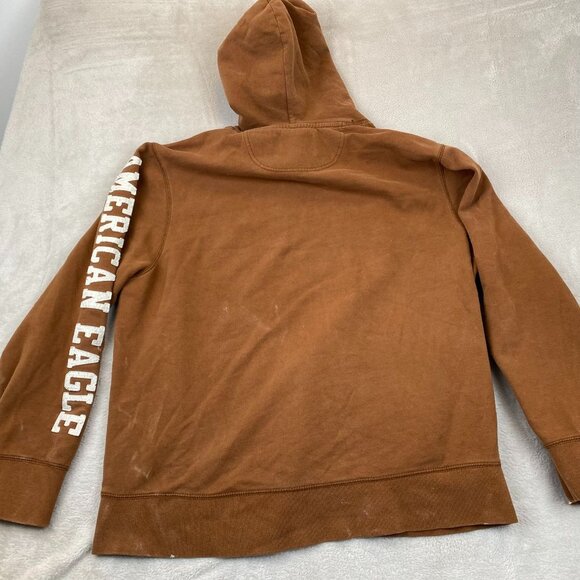 American Eagle Men's Hoodie Large Sweatshirt With Front Pocket & Sewn on Letteri - Picture 2 of 11